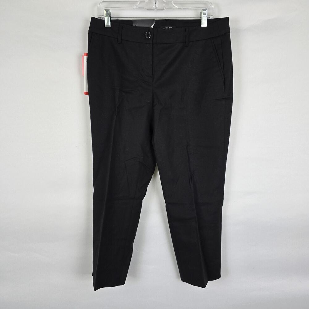 Hilary Radley Crop Pants Women's 8 Black Slim Leg Sits at Waist NWT